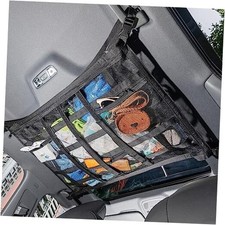Car Ceiling Cargo Net with 3 Pockets,31.5"x21.6" Car Overhead Storage Mesh