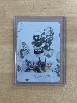 Lajohntay Wester 2025 Leaf Eclectic Signature Series Football 1/1 Printing Plate