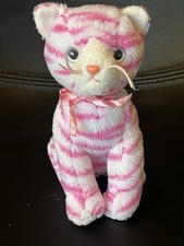VGUC Retired Ty Beanie Baby Plush Purry Pink Cat Very Good Used Condition