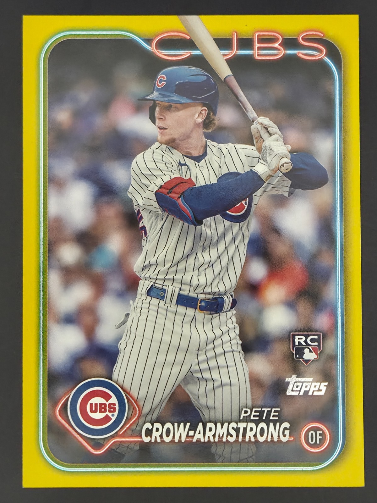 Pete Crow-Armstrong Yellow Border Rookie RC 2024 Topps Series 2 #407 Cubs