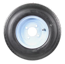 Trailer Tire On Rim 4.80-8 480-8 4.80 X 8 8 in. Load Range B 4 Lug White Whee...