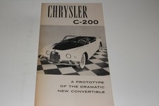 1952 Chrysler C-200 Concept Car Factory Brochure, Original