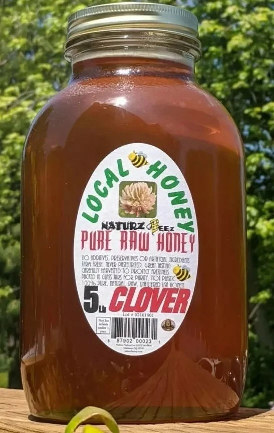 2x RAW HONEY 5LB Includes Two 5lb Jars RAW CLOVER 5LB & RAW WILDFLOWER 5LB - Image 2 of 4