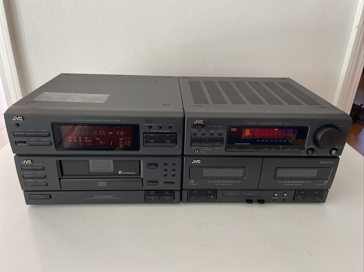 ラジオ・コンポ [JVC] COMPACT COMPONENT SYSTEM JVC MX-C5 Compact Component System 6+1 CD Changer/ Dual Tape