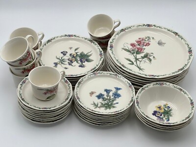 Vintage 1997 Noritake Conservatory Gala Cuisine Dinnerware Plates Bowls Cups