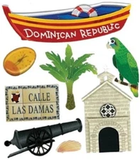 EK Success Jolees Dimensional Sticker ~ Travel .....Dominican Republic