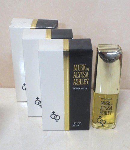 MUSK BY ALYSSA ASHLEY SPRAY MIST 1 OZ BOXED LOT OF 3