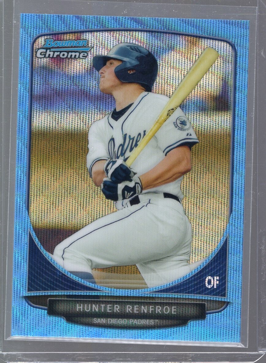 2013 Bowman Draft Draft Picks Chrome Blue Wave Refractor Hunter Renfroe #BDPP16
