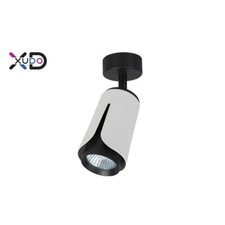 Image of XUDO 1 White Black Round Surface Mounted Ceiling Light Downlight Spot GU10
