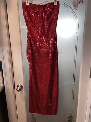 long red dress jessica rabbit Long Red Sequin Jessica Rabbit Dress Costume Zoo