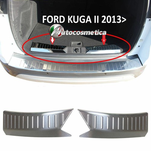 Garniture de Coffre Protection Seuil Compartiment Chargé Acier pour Ford Kuga II