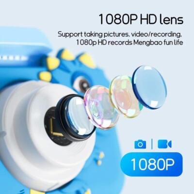 Digital Kids Camera 1080p Hd Mini Dual Lens, 8x Zoom, Photography