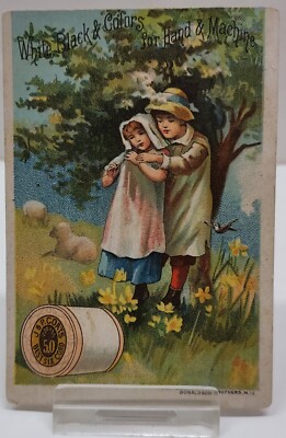 J & P COATS' - BEST SIX CORD THREAD - TRADE CARD - listing #7147