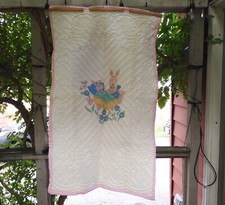 Vintage Youth or Baby Quilt - Bunnies 