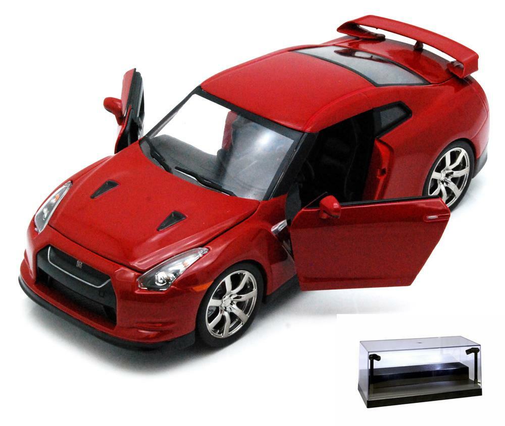 DIECAST CAR W/LED DISPLAY CASE NISSAN GT-R RED JADA BIGTIME DIECAST CAR W/LED DISPLAY CASE NISSAN GT-R RED JADA BIGTIME