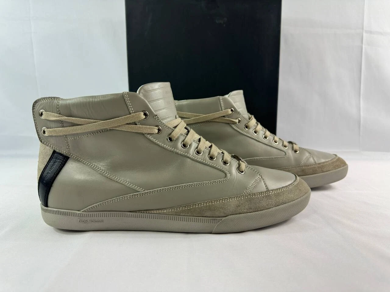 Baskets montantes cuir gris homme Dior Homme pointure 44,5 US 11,5