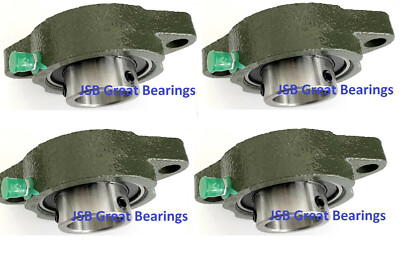 (Qty.4) SBLF205-16 Two Bolt Flange Bearing 1 ID SBLF205 Double Seal Set Screw
