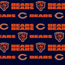 NFL Chicago Bears 60 Wide Fabric Navy Blue Orange Traditions By The Yard