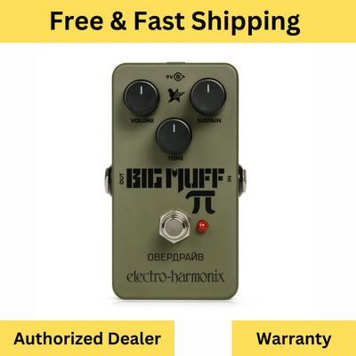 New Electro-Harmonix EHX Nano Green Russian Big Muff Pi Fuzz Guitar Effect Pedal