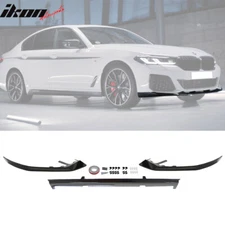 Fits 21-23 BMW G30 G31 LCI 5-Series Front Bumper Lip Spoiler Chin Unpainted 3PCS