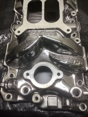 Edelbrock 2701-CP Performer EPS Intake Manifold for 1955-86 SBC W/ Chrome Plasma - Picture 2 of 8