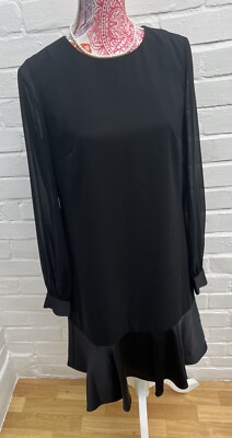 Hobbs Dress Black UK 10 Shift Formal Work Staple Classic