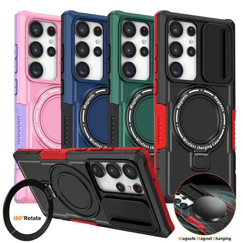 For Samsung Galaxy S23 Ultra S22 S21 FE Magnetic Mag Safe Ring Stand Hard Case - Picture 12 of 112