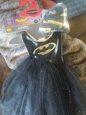 Rubies DC Batgirl Childs Costume Size 3-4 Cape Belt Mask Arm Bands. BRAND NEW