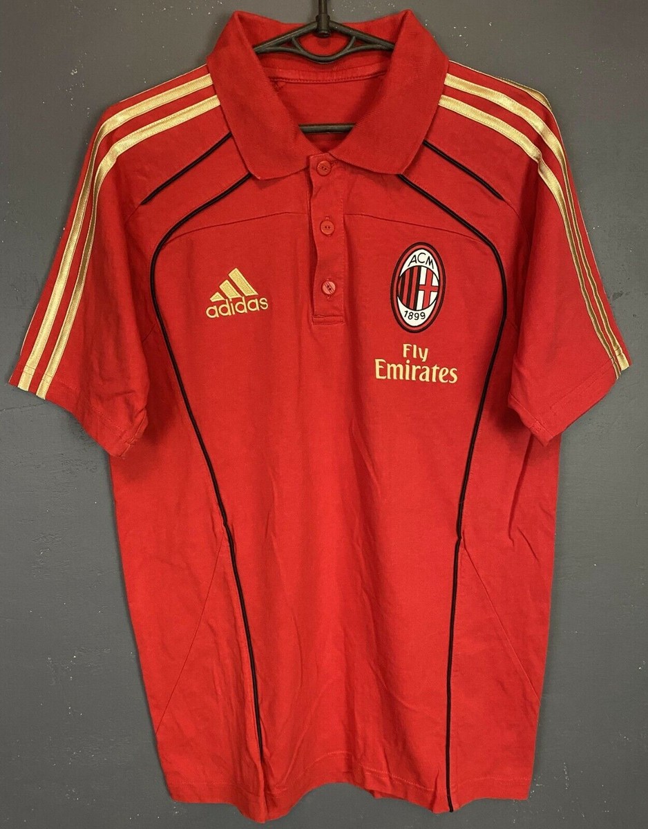 MEN ADIDAS AC MILAN 2010/2011 ROSSONERI SOCCER FOOTBALL SHIRT JERSEY POLO  SIZE S
