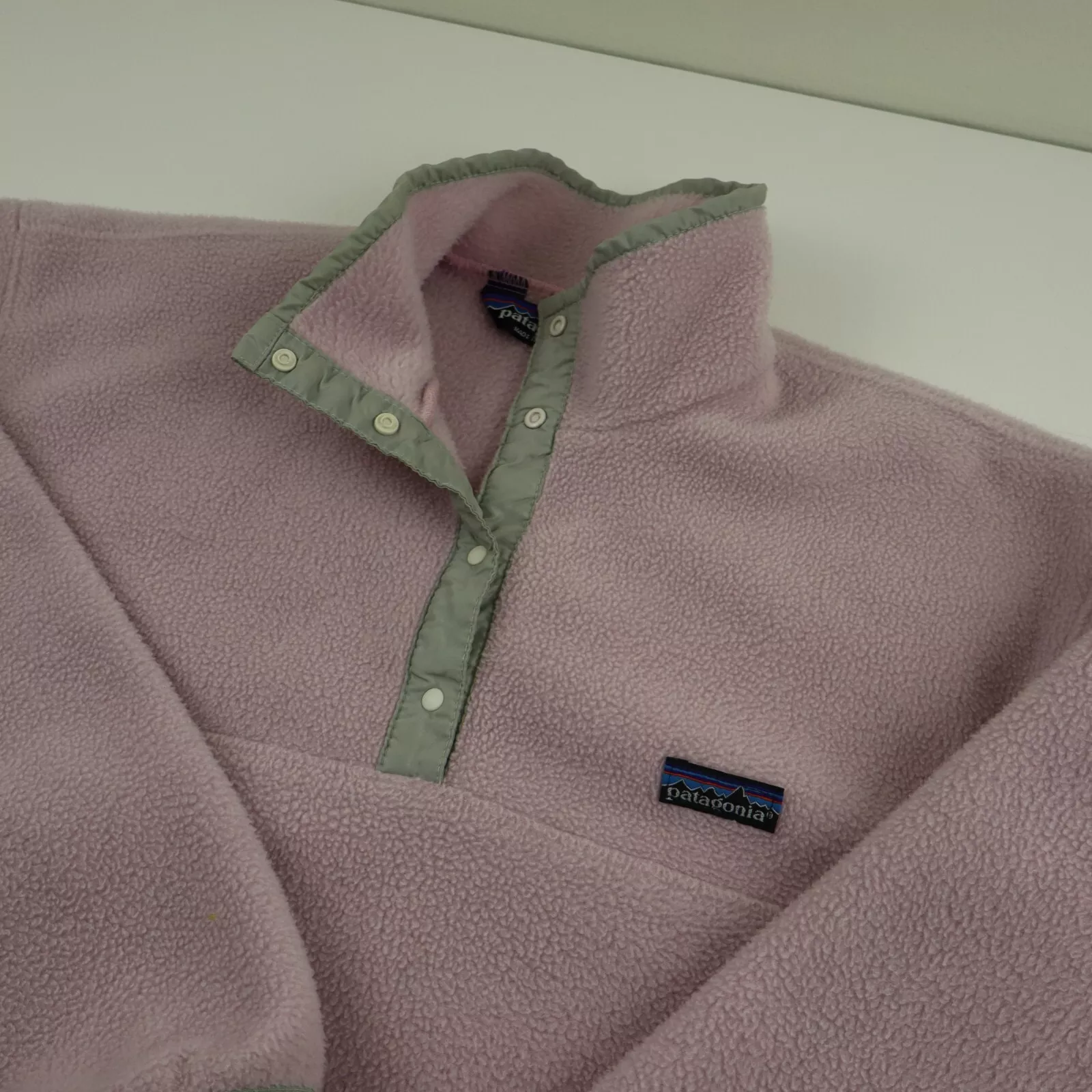 patagonia vintage 80s synchilla snap-t pullover fleece jacket