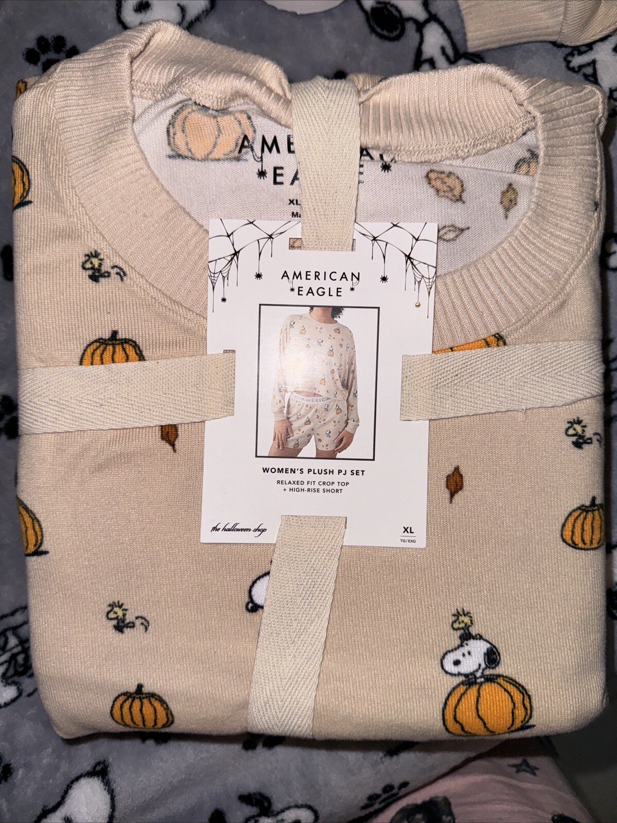 American Eagle AE Peanuts Fall 2024 Plush PJ Set Snoopy - XL - Sold Out Online