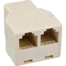InLine® Modular Verteiler 1x RJ12 Buchse zu 2x RJ12 Buchse beige