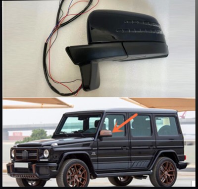 W463 Fahrerseitenspiegel für Mercedes Benz G-Klasse G500 G63 Schwarz glänzend