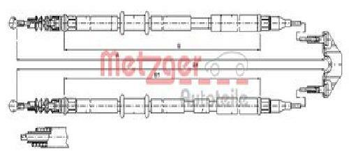 Original METZGER Cable Pull Parking Brake 11.5953 for Opel