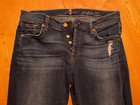 7 FOR ALL MANKIND JOSEFINA SKINNY BOYFRIEND BLUE DENIM JEANS 27 (28 X 26.5) EUC — photo 3
