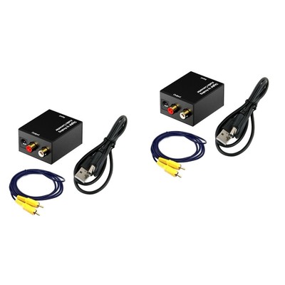  2 STÜCKE Digital analog Audioumrichter Audio Switch Box Optical to RCA AV