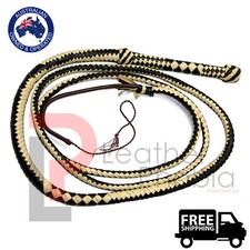 Genuine CowHide Leather 08 Feet Long 12 Plait Weaving Bull Whip Heavy snake Whip