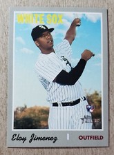 2019 Topps Heritage Team Name Color Swap Variation Eloy Jimenez RC #516 Chicago