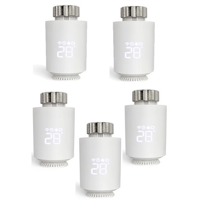 5x Tuya Smart ZigBee TRV Heizkörper-Stellventil-Temperaturregler Alexa APP