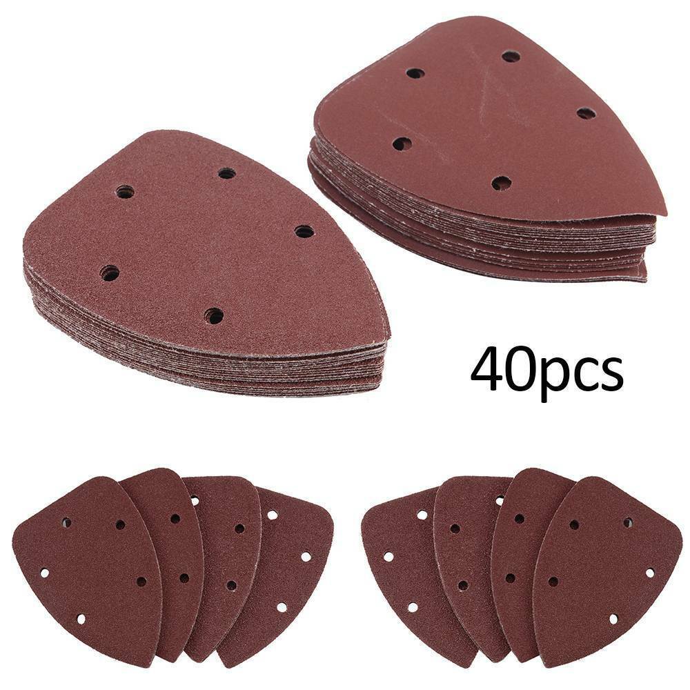 40X Mixed Mouse Sanding Sheets For Black and Decker Palm Sander Pads