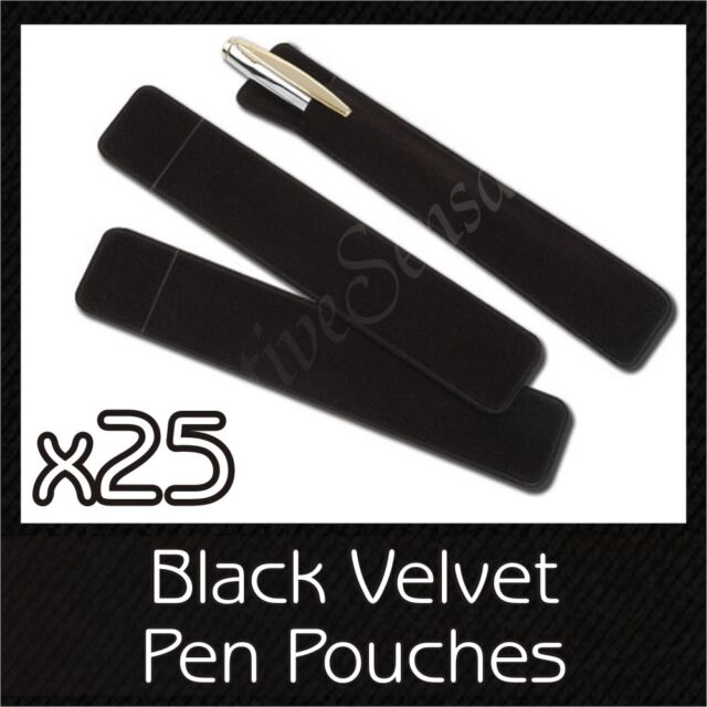 25x Black Velvet Pen Pouches Gift Packaging Bomboniere Wedding Favor Case NEW