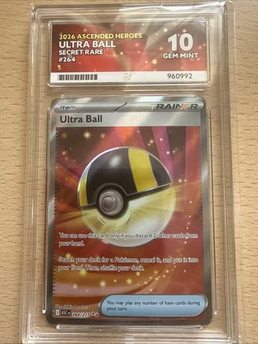 Pokémon TCG Ultra Ball 264/217 Ace 10 GEM Mint