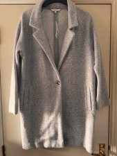 NEXT blue/ Grey Knit Mid-Length Overcoat/cardigan 1 Button Size 12 AR/08012