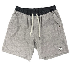 Vuori Mens Kore Shorts Size Large Lined 7" Pockets Drawstring Gray Heather