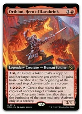 Orthion, Hero of Lavabrink (Extended Art) #379 NM March of the Machine Magic MTG