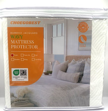 100 Waterproof Bamboo jacquard Mattress Protector Pad Cover TWIN Fitted
