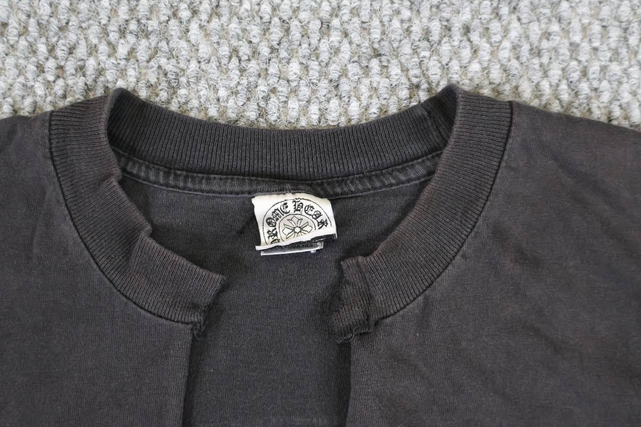 Vintage Chrome Hearts Scroll Logo Pocket T-Shirt Black USA Size L Ultra Rare thumbnail 11