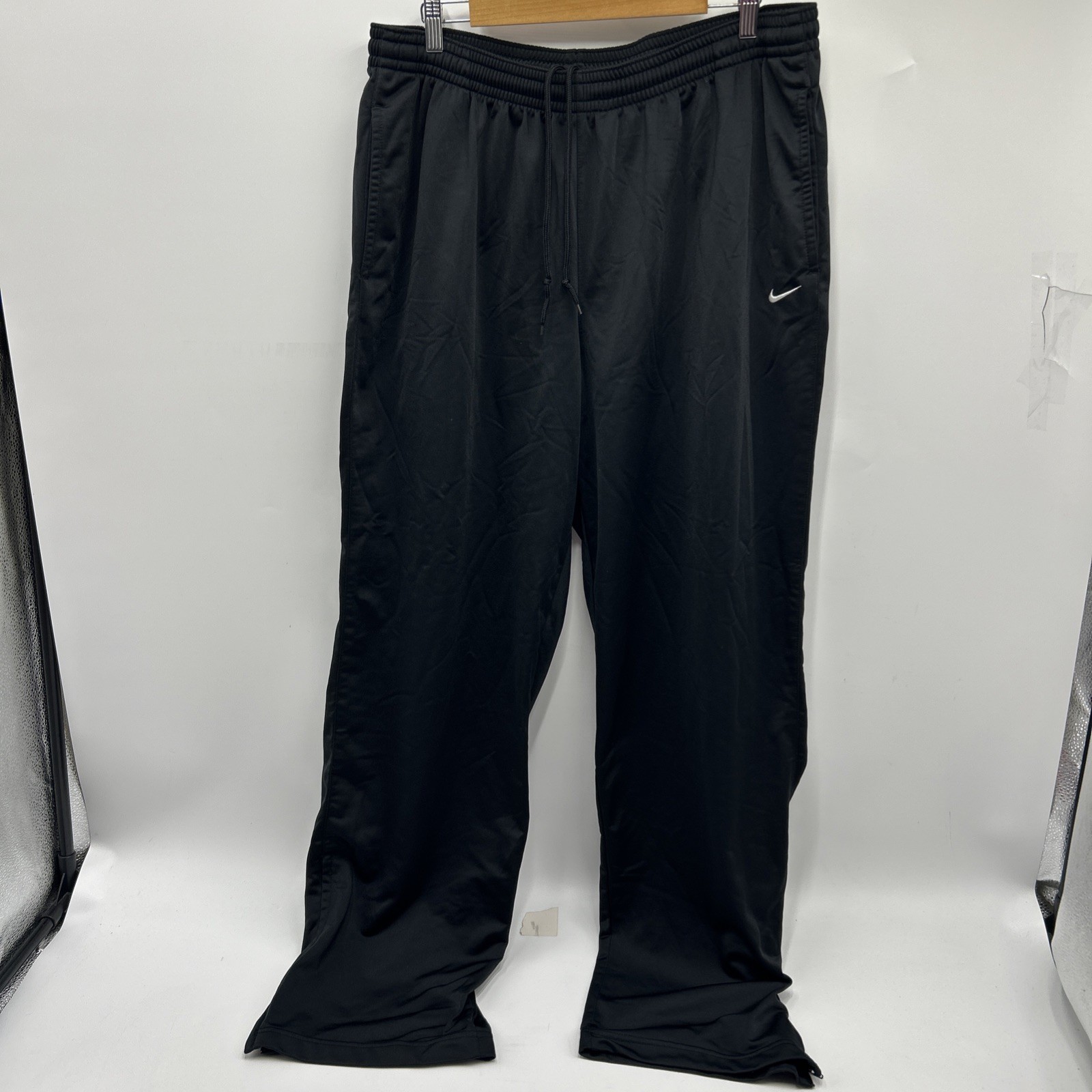 Vintage Nike Team Track Pants Black Men's Size 3XL XXXL Y2K Warm Up Athletic