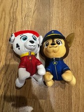 Lot of 2 PAW Patrol Chase and Marshall 5-inch Mini Plush Pup Stuffed Animals