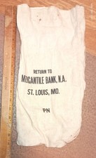 VINTAGE MONEY COIN CASH CANVAS CLOTH BAG